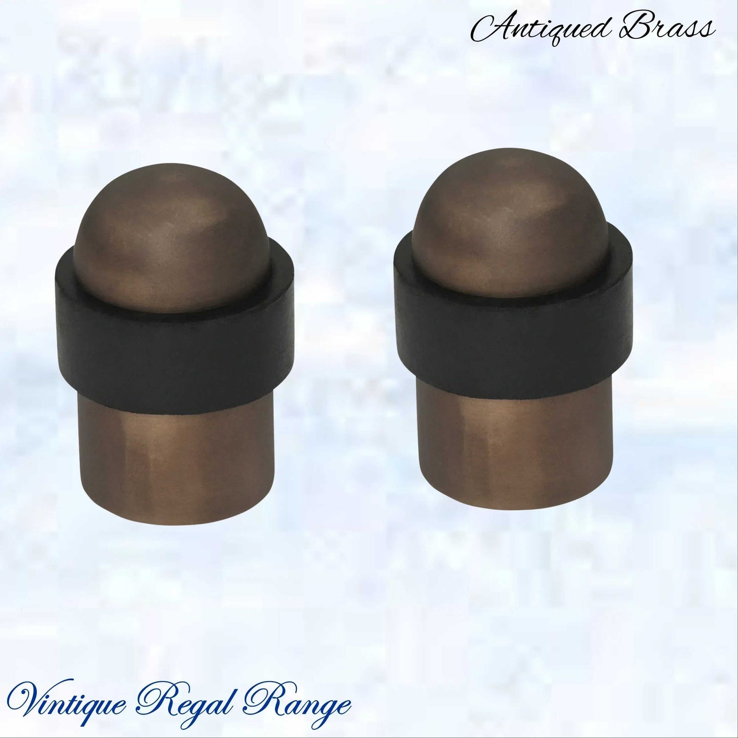 Antiqued Brass Floor rubber DOOR BUMPER stop - Vintique Concepts