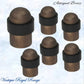 Antiqued Brass Floor rubber DOOR BUMPER stop - Vintique Concepts