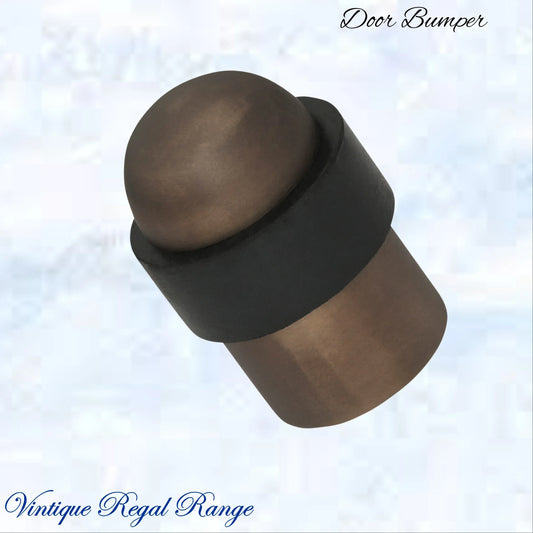 Antiqued Brass Floor rubber DOOR BUMPER stop - Vintique Concepts