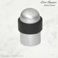 Satin Chrome Brass Floor rubber DOOR BUMPER stop - Vintique Concepts