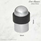 Satin Chrome Brass Floor rubber DOOR BUMPER stop - Vintique Concepts