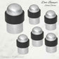 Satin Chrome Brass Floor rubber DOOR BUMPER stop - Vintique Concepts