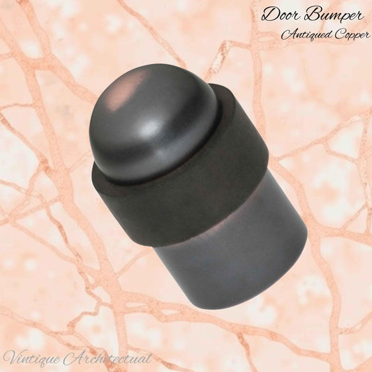 Antiqued Copper Brass Floor rubber DOOR BUMPER stop - Vintique Concepts