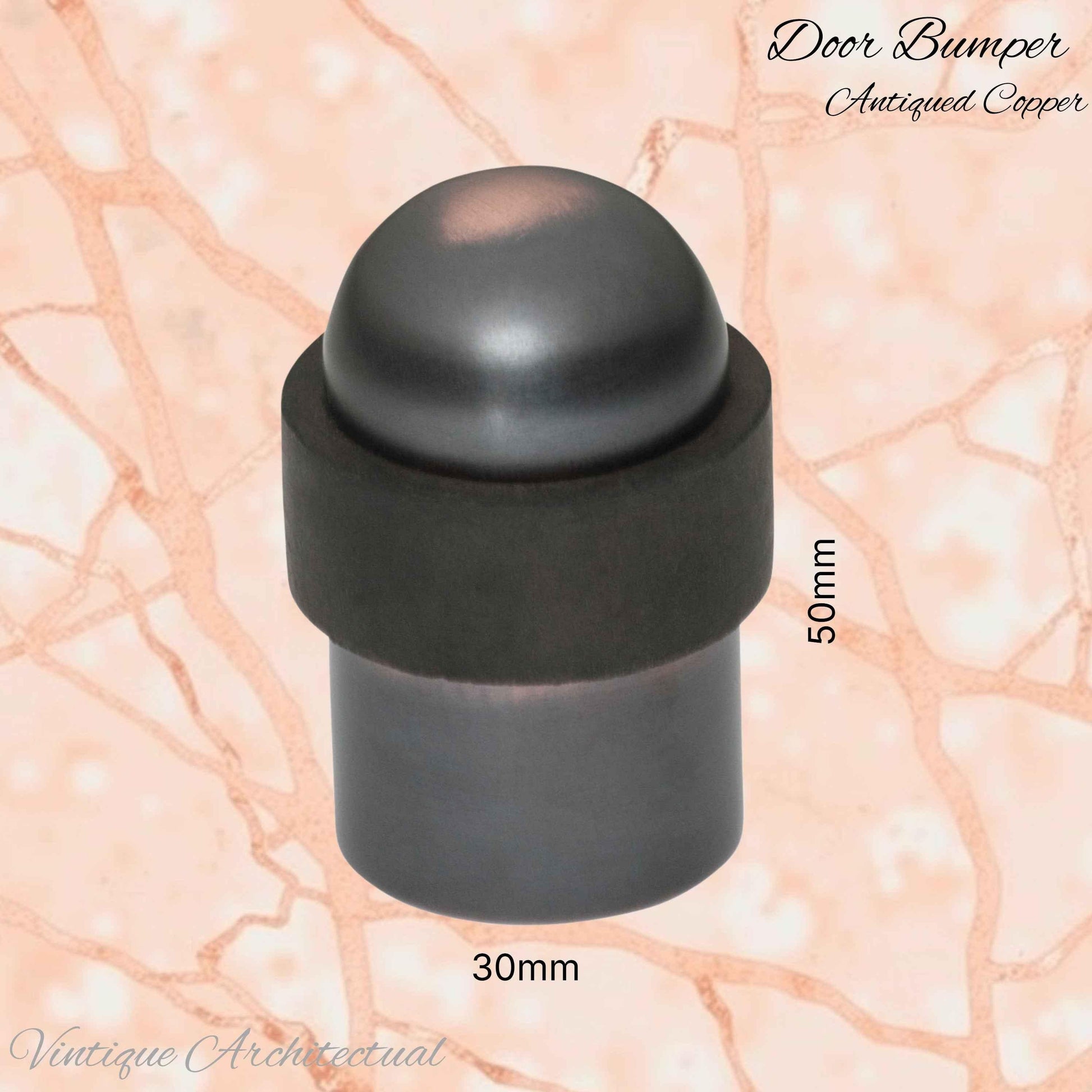 Antiqued Copper Brass Floor rubber DOOR BUMPER stop - Vintique Concepts