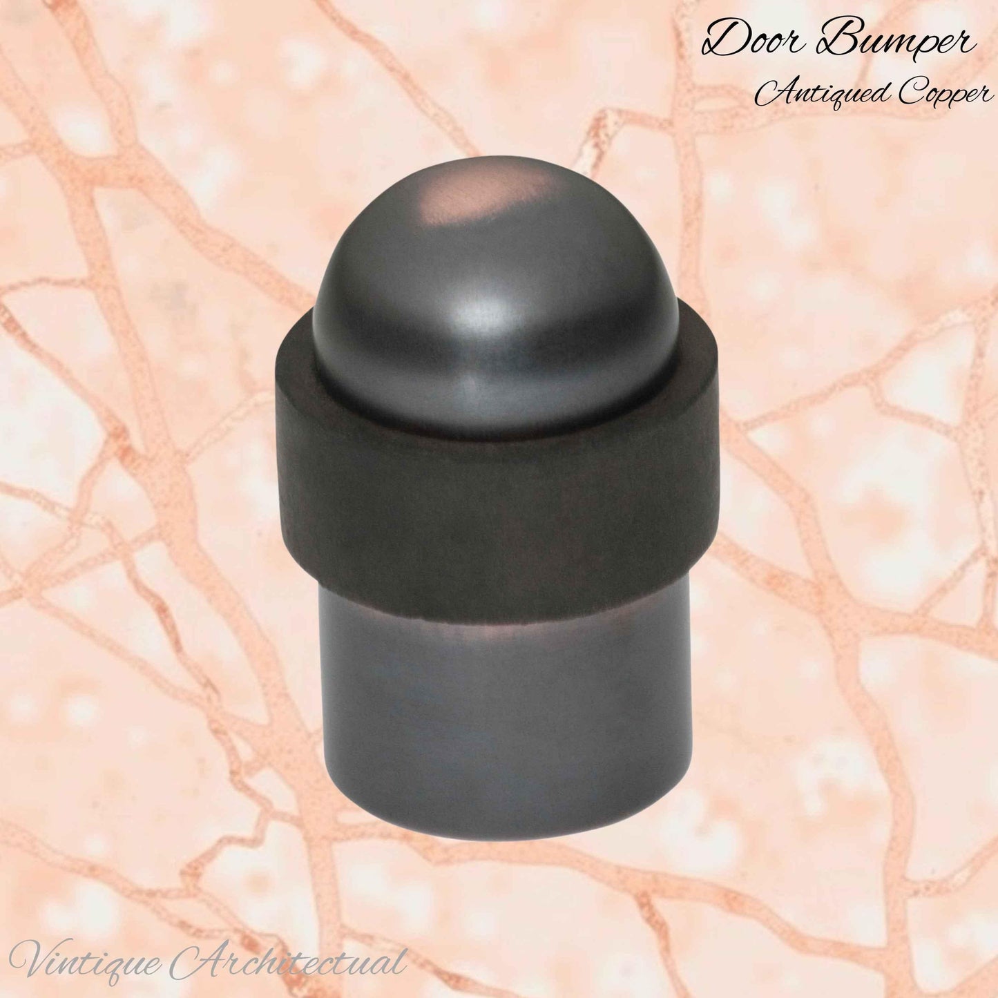 Antiqued Copper Brass Floor rubber DOOR BUMPER stop - Vintique Concepts