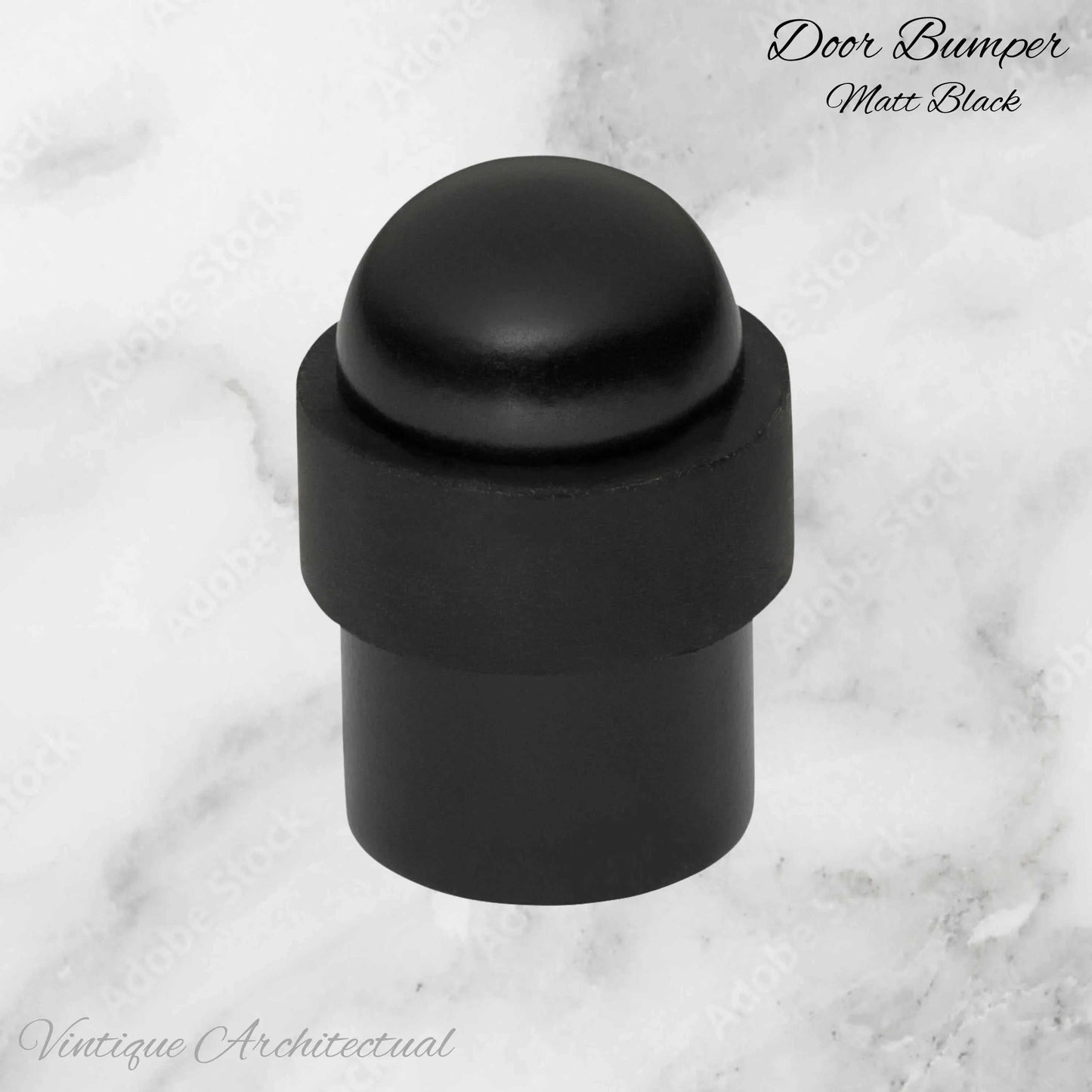 Matt Black Brass Floor rubber DOOR BUMPER stop - Vintique Concepts