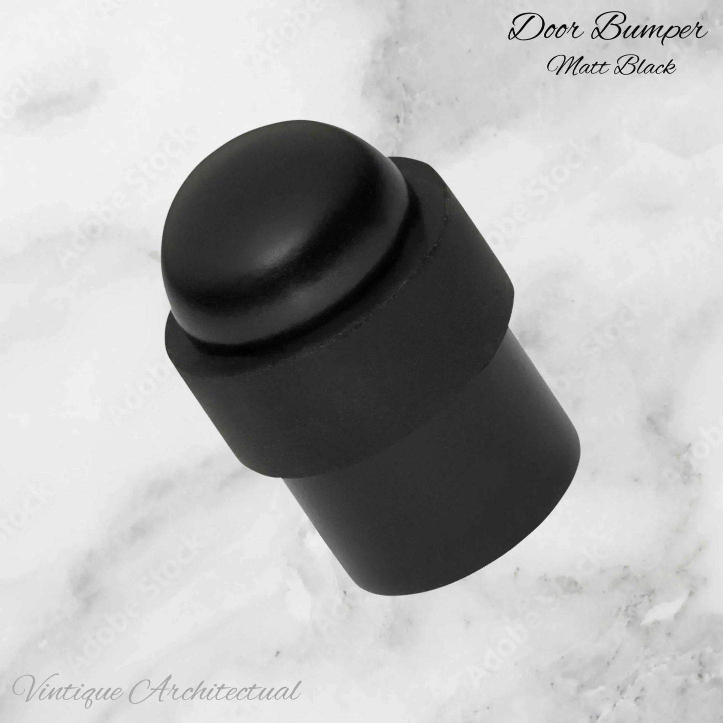 Matt Black Brass Floor rubber DOOR BUMPER stop - Vintique Concepts