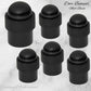 Matt Black Brass Floor rubber DOOR BUMPER stop - Vintique Concepts