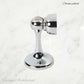 Chrome Plated Brass Magnetic door stop 75mm L x 44mm baseplate - Vintique Concepts