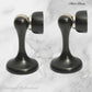 Matt Black Brass Magnetic door stop 75mm L x 44mm baseplate - Vintique Concepts