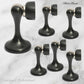Matt Black Brass Magnetic door stop 75mm L x 44mm baseplate - Vintique Concepts