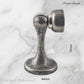 Pewter Finish Brass Magnetic door stop 75mm L x 44mm baseplate - Vintique Concepts