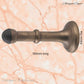 Antiqued Copper Brass Classic rubber door stop 100mm Long-Invsible fixing - Vintique Concepts