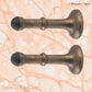 Antiqued Copper Brass Classic rubber door stop 100mm Long-Invsible fixing - Vintique Concepts