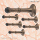 Antiqued Copper Brass Classic rubber door stop 100mm Long-Invsible fixing - Vintique Concepts