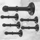 Matt Black Brass Classic rubber door stop 100mm Long-Invisible fixing - Vintique Concepts