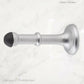 Satin Chrome Brass Classic rubber door stop 100mm Long-Invisible fixing - Vintique Concepts