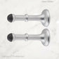 Satin Chrome Brass Classic rubber door stop 100mm Long-Invisible fixing - Vintique Concepts