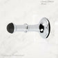 Chrome Plated Brass Classic rubber door stop 80mm Long-Invisible fixing - Vintique Concepts