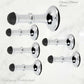 Chrome Plated Brass Classic rubber door stop 80mm Long-Invisible fixing - Vintique Concepts