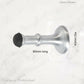 Satin Chrome Brass Classic rubber door stop 80mm Long-Invisible fixing - Vintique Concepts