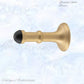 Brushed Satin Brass Classic rubber door stop 80mm Long-Invisible fixing - Vintique Concepts