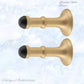 Brushed Satin Brass Classic rubber door stop 80mm Long-Invisible fixing - Vintique Concepts
