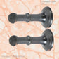 Antiqued Copper Brass Classic rubber door stop 80mm Long-Invisible fixing - Vintique Concepts