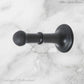 Matt Black Brass Classic rubber door stop 80mm Long-Invisible fixing - Vintique Concepts