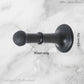 Matt Black Brass Classic rubber door stop 80mm Long-Invisible fixing - Vintique Concepts