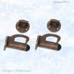 Antiqued Brass Hook & secure rubber door stop -70mm long - Vintique Concepts