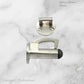 Satin Chrome Hook & secure rubber door stop -70mm long - Vintique Concepts