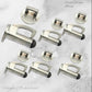 Satin Chrome Hook & secure rubber door stop -70mm long - Vintique Concepts