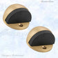 Brushed Brass Oval Floor rubber door stop -satin Finish - Vintique Concepts