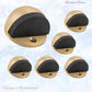 Brushed Brass Oval Floor rubber door stop -satin Finish - Vintique Concepts
