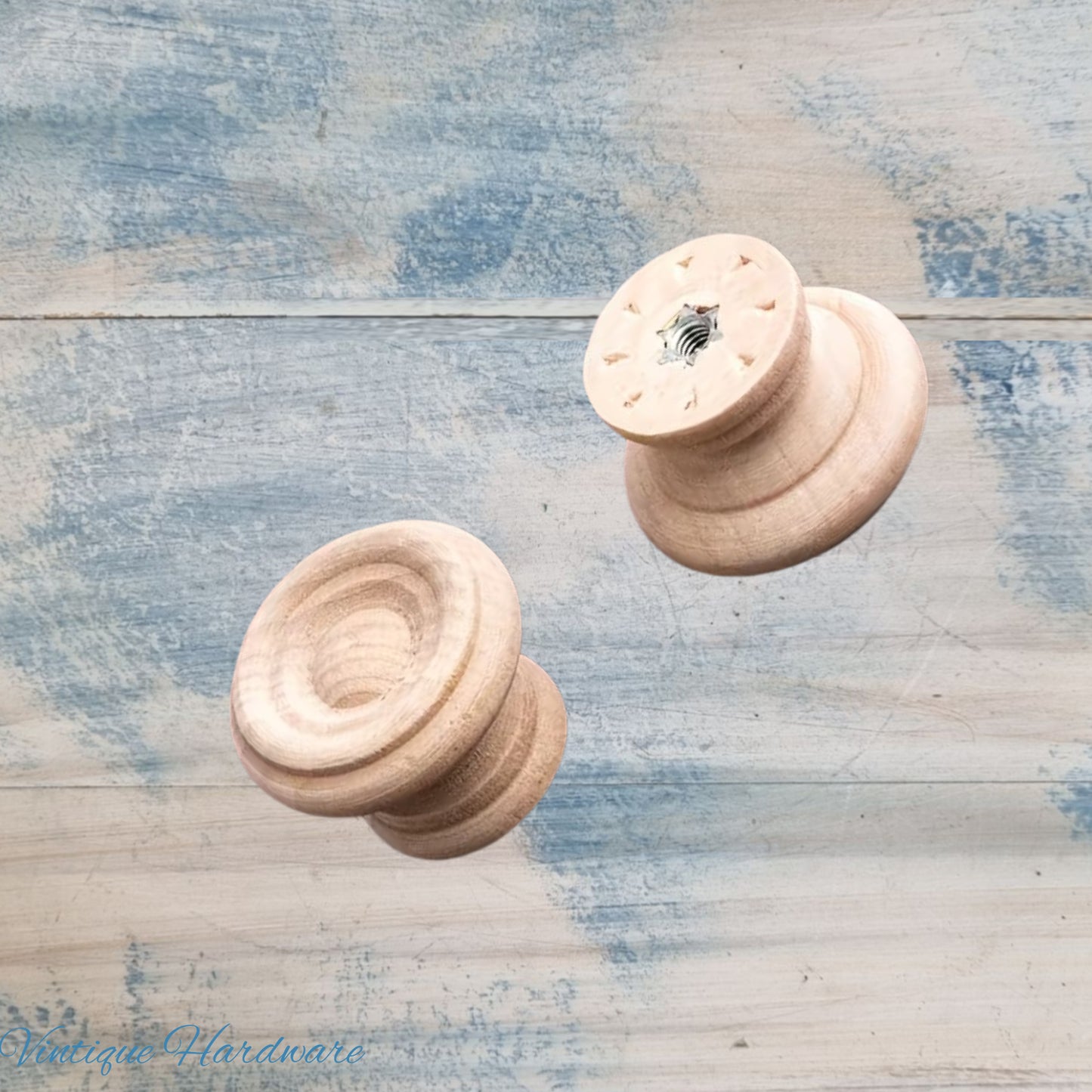 Celestial Natural Wood Round furniture knob 22mm dia