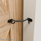 Ornate Black Steel Cabin Hook 103mm long - Vintique Concepts