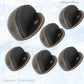 Antiqued Brass Oval Floor rubber door stop - Vintique Concepts