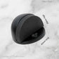 Matt Black Brass Oval Floor rubber door stop - Vintique Concepts