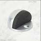 Satin Chrome Brass Oval Floor rubber door stop - Vintique Concepts
