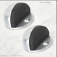 Satin Chrome Brass Oval Floor rubber door stop - Vintique Concepts