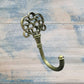 Antique Look Regina crown Robe hook, cup hook & more 30mm long - Vintique Concepts