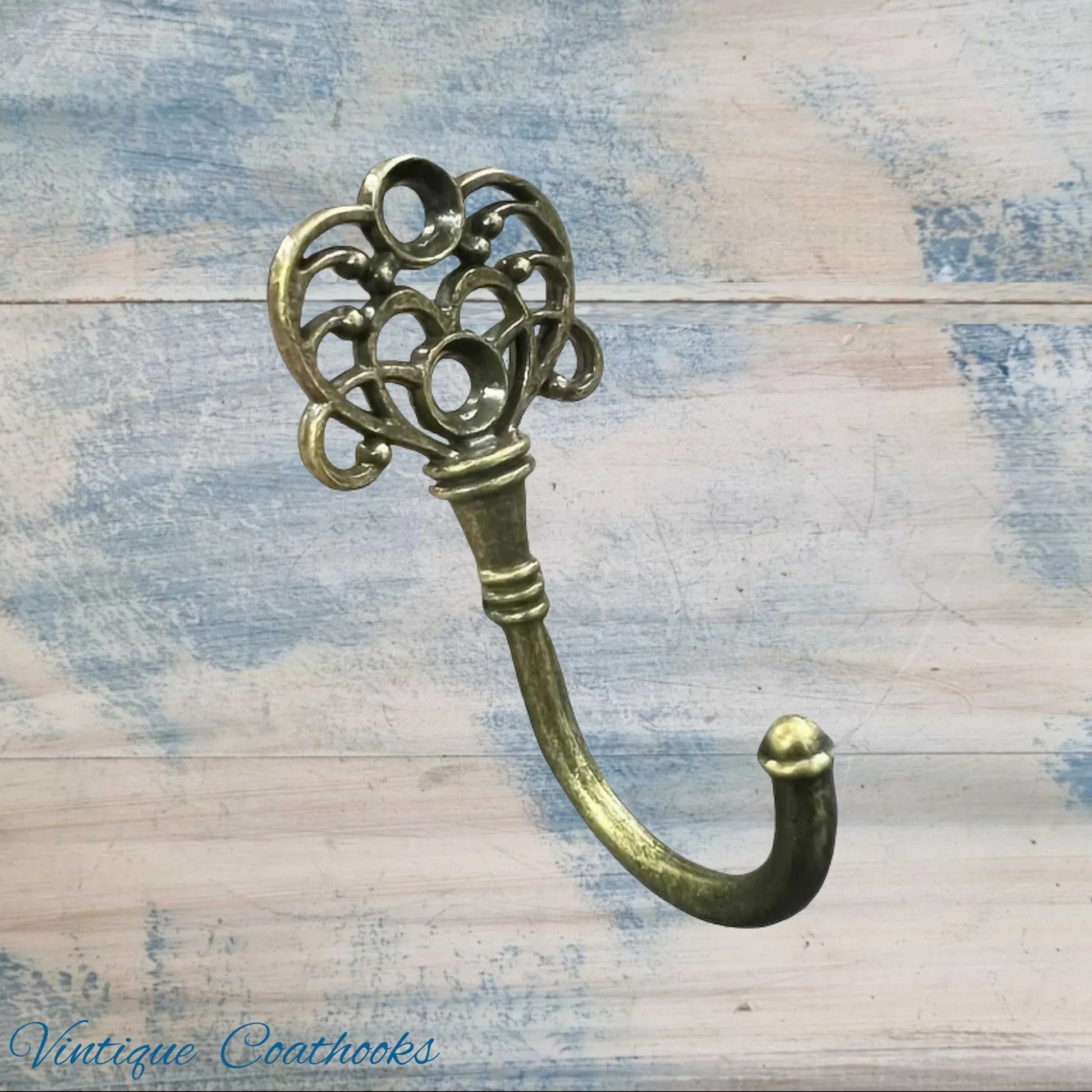 Antique Look Regina crown Robe hook, cup hook & more 30mm long - Vintique Concepts