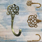 Antique Look Regina crown Robe hook, cup hook & more 30mm long - Vintique Concepts
