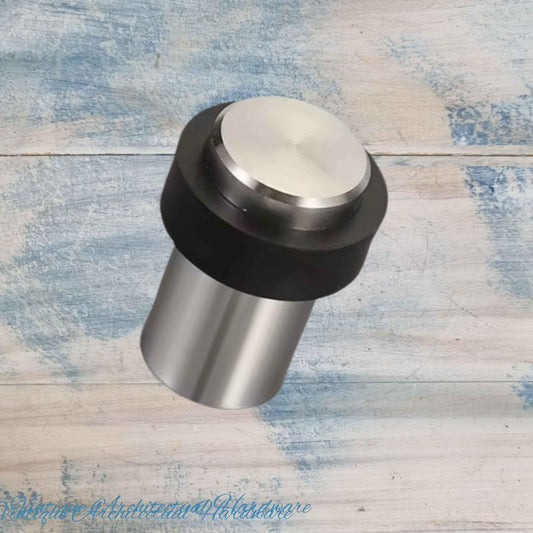 Silver Stainless steel Floor rubber DOOR BUMPER floor door stop 60mm high - Vintique Concepts