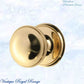 Polished Brass Hereford Large Centre Knob 85mm dia - Vintique Concepts