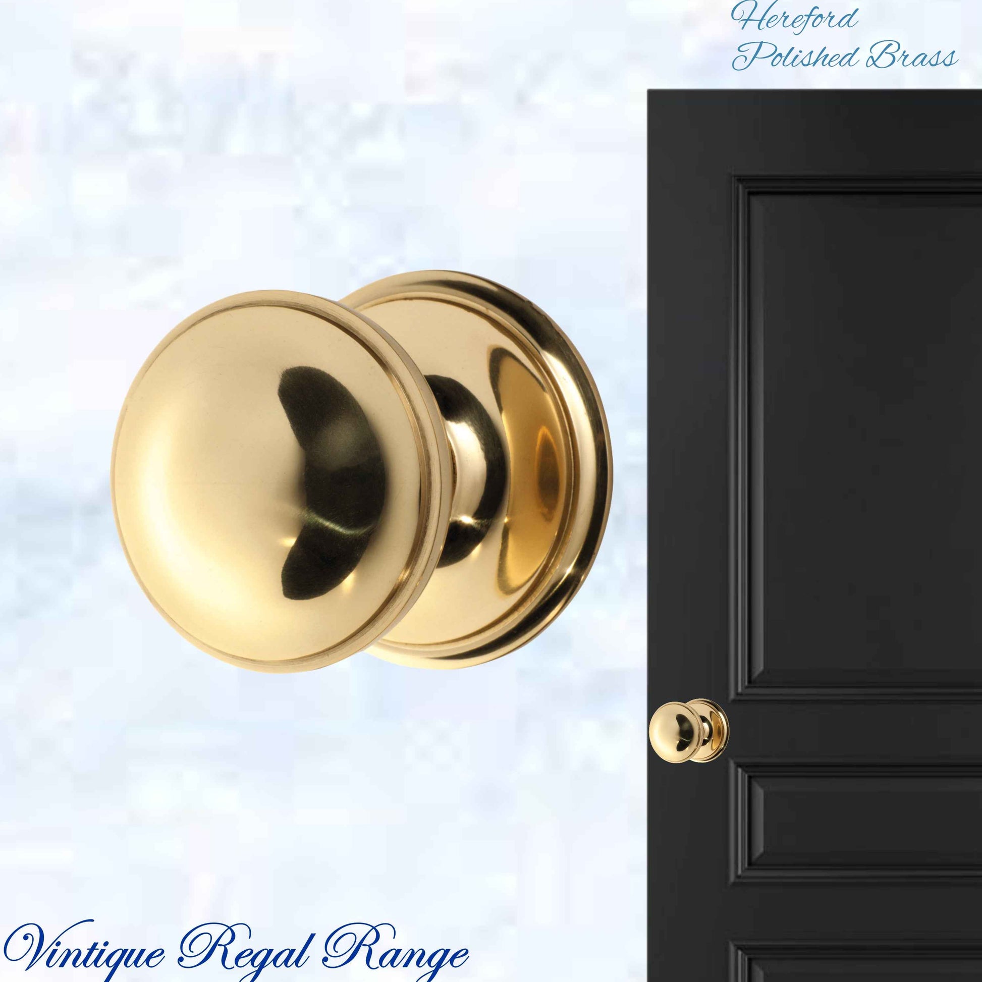 Polished Brass Hereford  Large Centre Knob 85mm dia