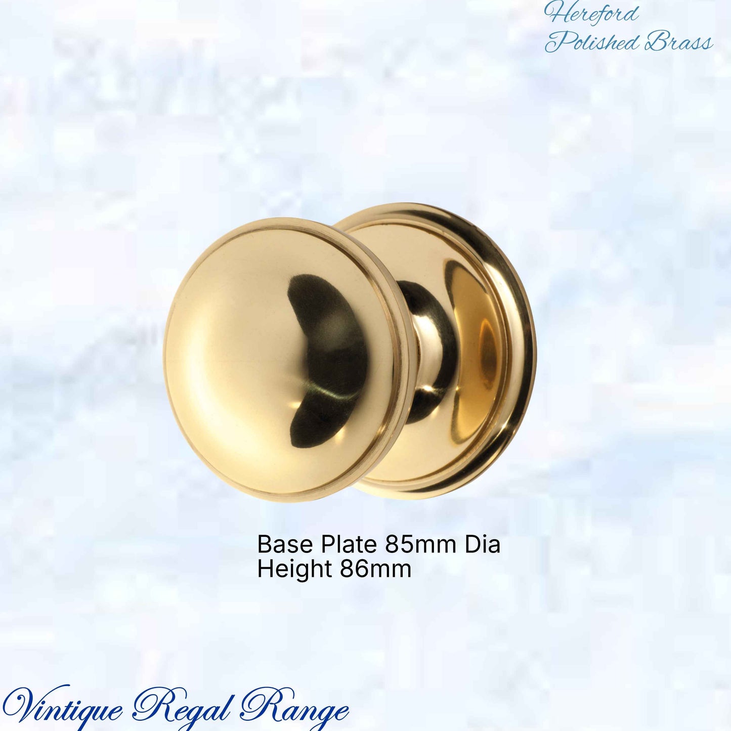 Polished Brass Hereford  Large Centre Knob 85mm dia