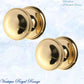 Polished Brass Hereford Large Centre Knob 85mm dia - Vintique Concepts