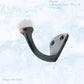 Sceptre Brass & Porcelain Hook 45mm high (x70mm) 7 Finishes - Vintique Concepts